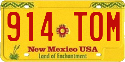 NM license plate 914TOM