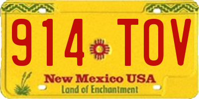 NM license plate 914TOV