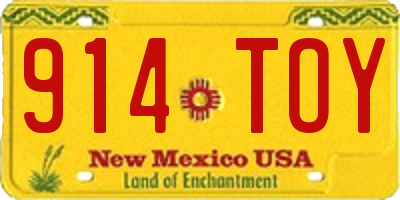 NM license plate 914TOY
