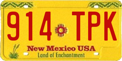 NM license plate 914TPK
