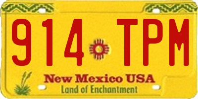 NM license plate 914TPM