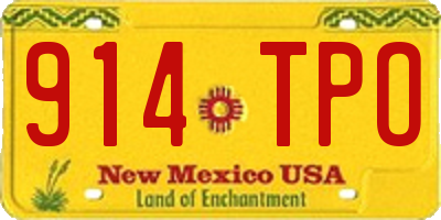 NM license plate 914TPO