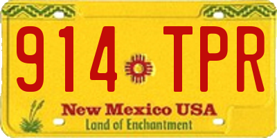 NM license plate 914TPR