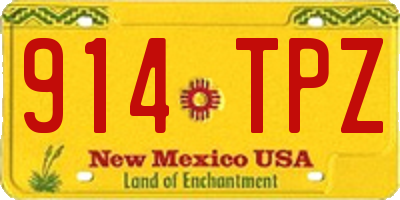 NM license plate 914TPZ