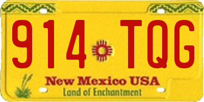 NM license plate 914TQG