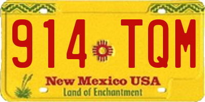 NM license plate 914TQM