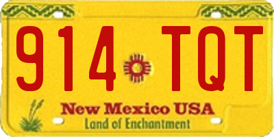 NM license plate 914TQT
