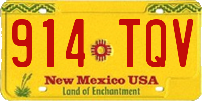 NM license plate 914TQV