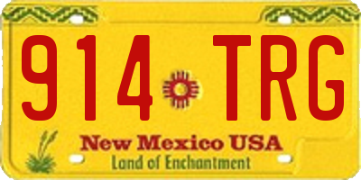 NM license plate 914TRG