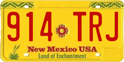 NM license plate 914TRJ