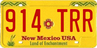 NM license plate 914TRR