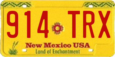 NM license plate 914TRX