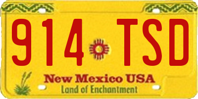 NM license plate 914TSD