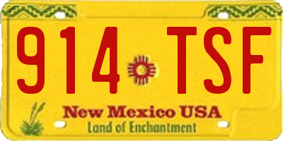 NM license plate 914TSF