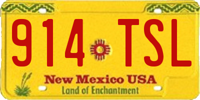 NM license plate 914TSL