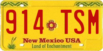 NM license plate 914TSM