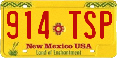NM license plate 914TSP