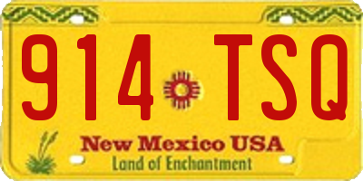 NM license plate 914TSQ