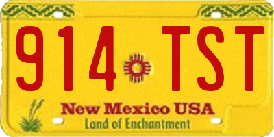 NM license plate 914TST