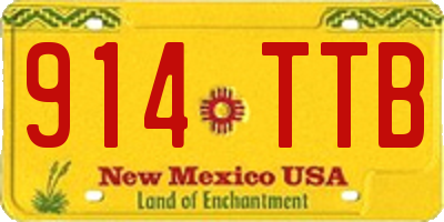 NM license plate 914TTB