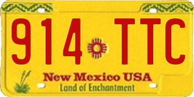 NM license plate 914TTC