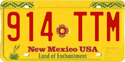 NM license plate 914TTM