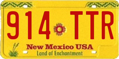 NM license plate 914TTR