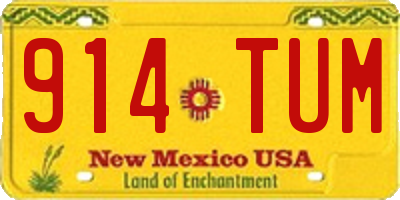 NM license plate 914TUM