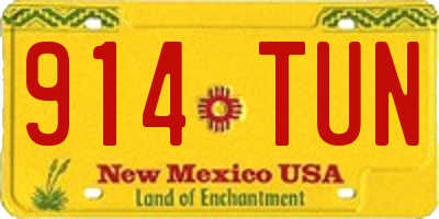 NM license plate 914TUN