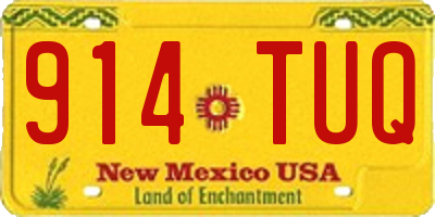 NM license plate 914TUQ