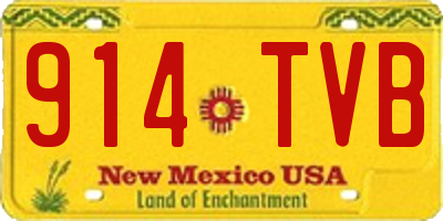 NM license plate 914TVB