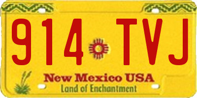NM license plate 914TVJ