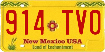 NM license plate 914TVO