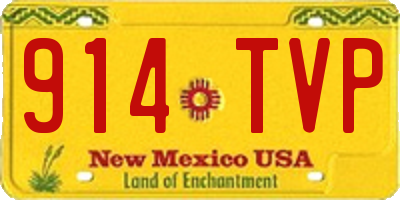 NM license plate 914TVP
