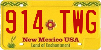 NM license plate 914TWG