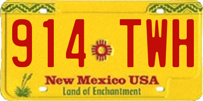 NM license plate 914TWH