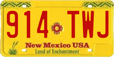 NM license plate 914TWJ