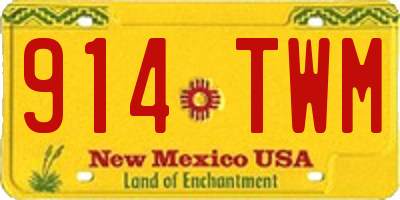 NM license plate 914TWM