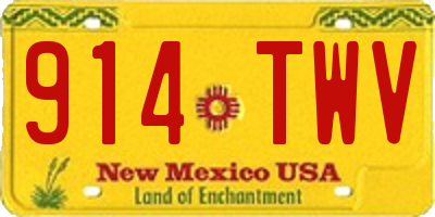 NM license plate 914TWV