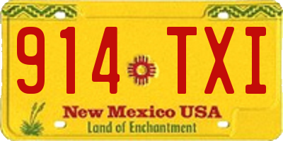 NM license plate 914TXI