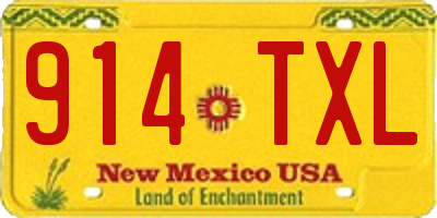 NM license plate 914TXL