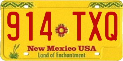 NM license plate 914TXQ