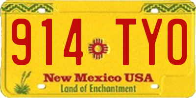 NM license plate 914TYO
