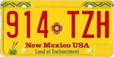 NM license plate 914TZH