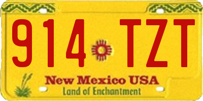 NM license plate 914TZT