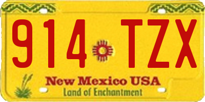 NM license plate 914TZX