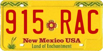 NM license plate 915RAC