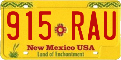 NM license plate 915RAU