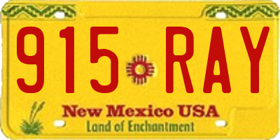 NM license plate 915RAY