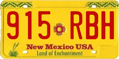 NM license plate 915RBH